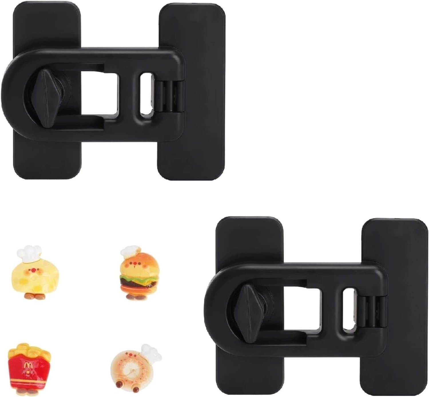 4x Kinderslot voor Koelkast & Kast - Zonder Boren + Hamburger Magneet