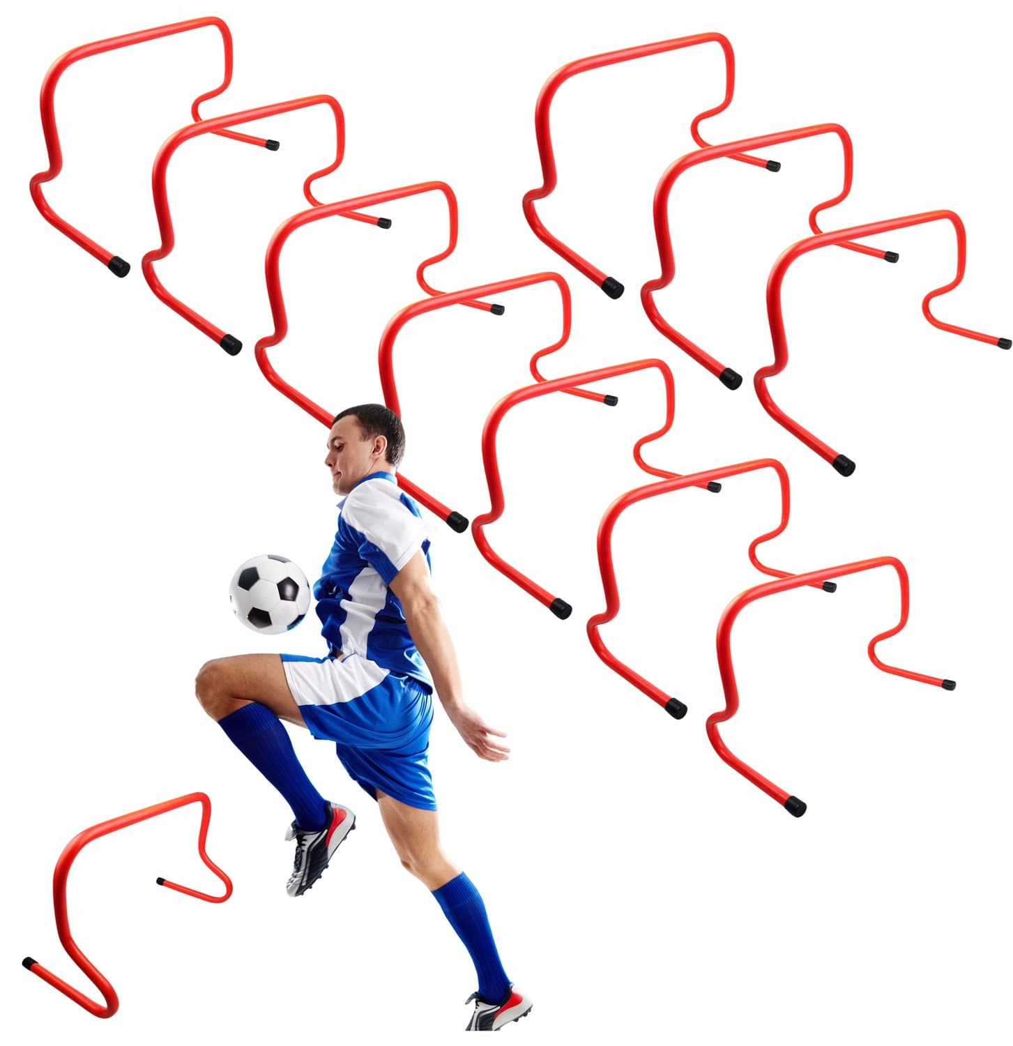 Trainingspylonen Set 30cm - 10 Stuks voor Voetbaltraining