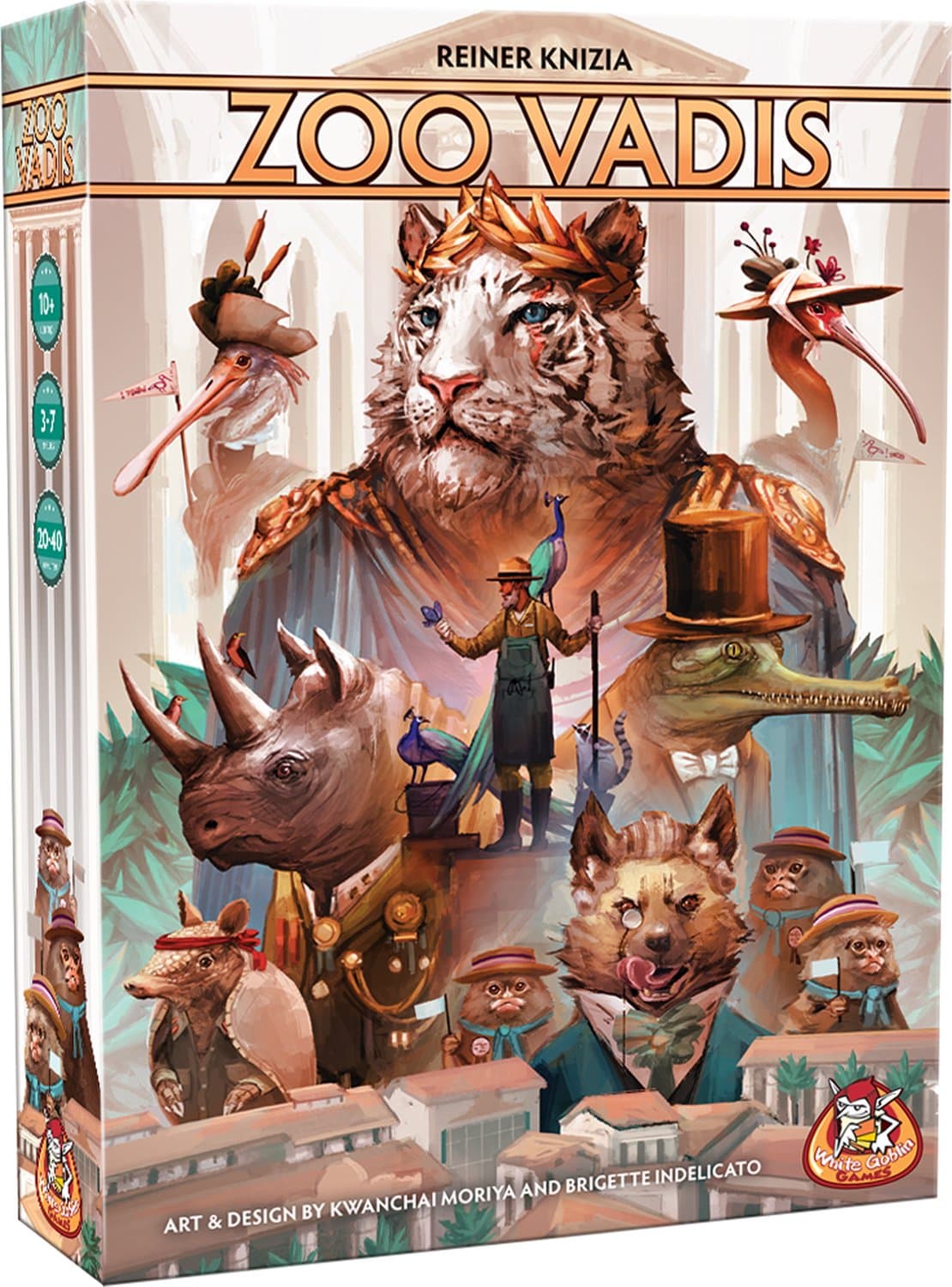 White Goblin Games - Zoo Vadis - familiespel - 3 tot 7 spelers - Strategisch spel - tactische positionering - Vanaf 10 jaar