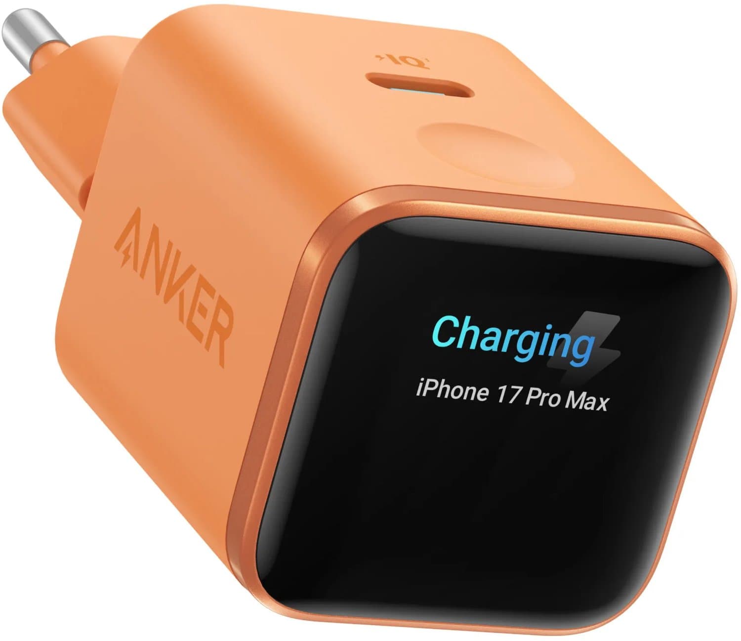Anker Nano Charger (45W, Smart Display) Orange