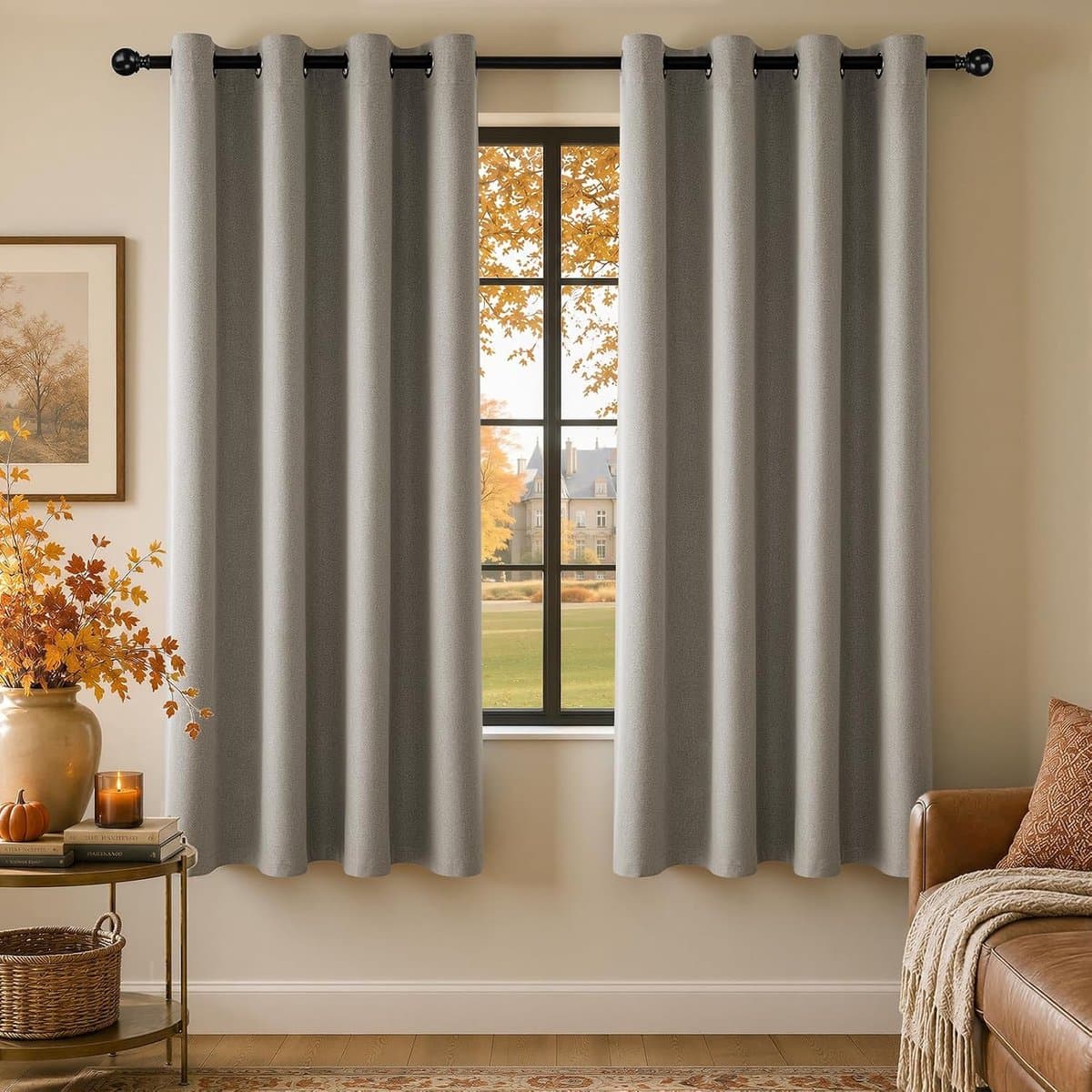 Linnenlook Taupe H 160 x B 140 cm