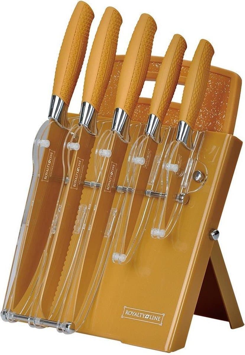 Royalty Line Messenset - 5-delig - Luxe Houder - Bruin