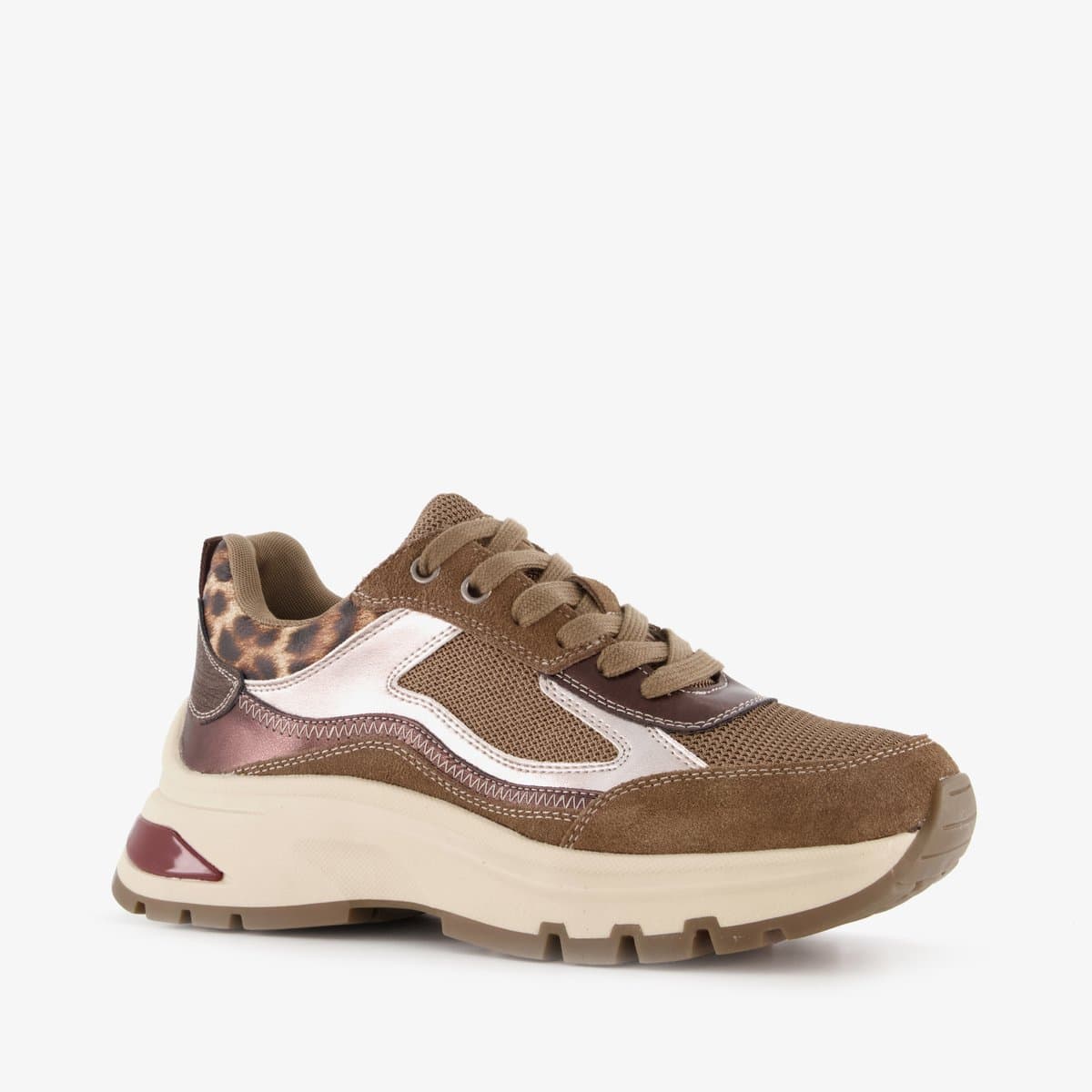 Harper dames sneaker bruin - Maat 37 - Uitneembare zool