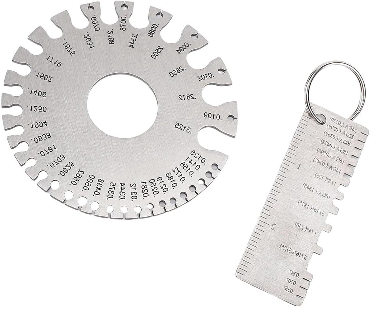 Draadplaatdiktemeter Set - Inspectietool Dubbelzijdig - Nauwkeurig Meten - Veerstaal Constructie - 2 Stuks - Metaal