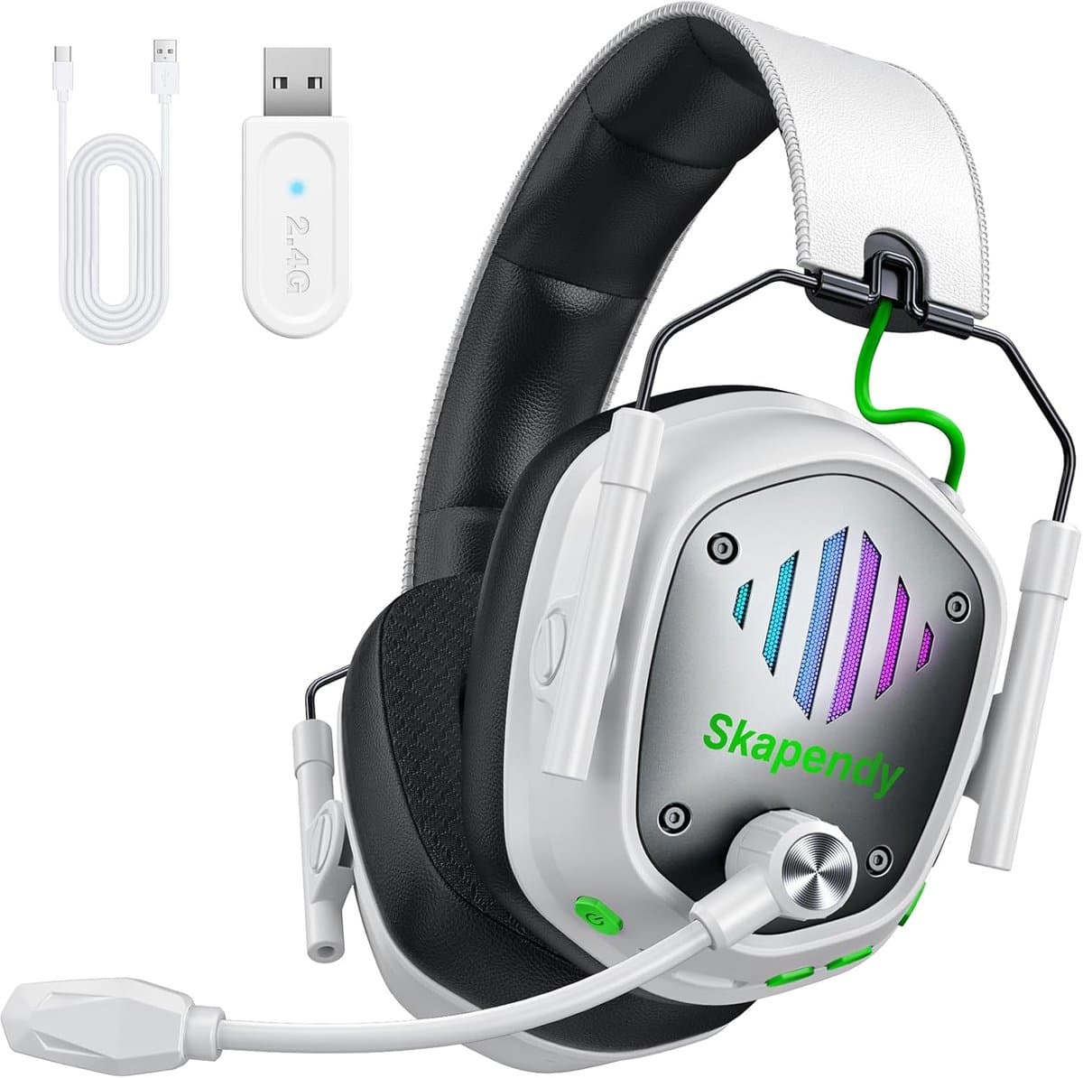 Draadloze Gaming Headset met Microfoon voor PS5, PS4, PC en Mobiel - 50 Uur Batterijduur