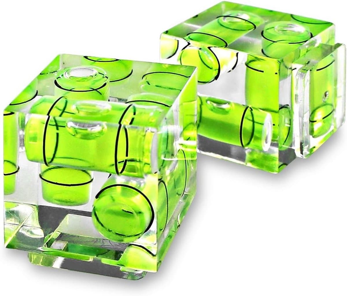 Triple 3 Assen Hot Shoe Blaase Waterpas voor DSLR Camera's - Geschikt voor Canon, Nikon en Pentax (2 Stuks)