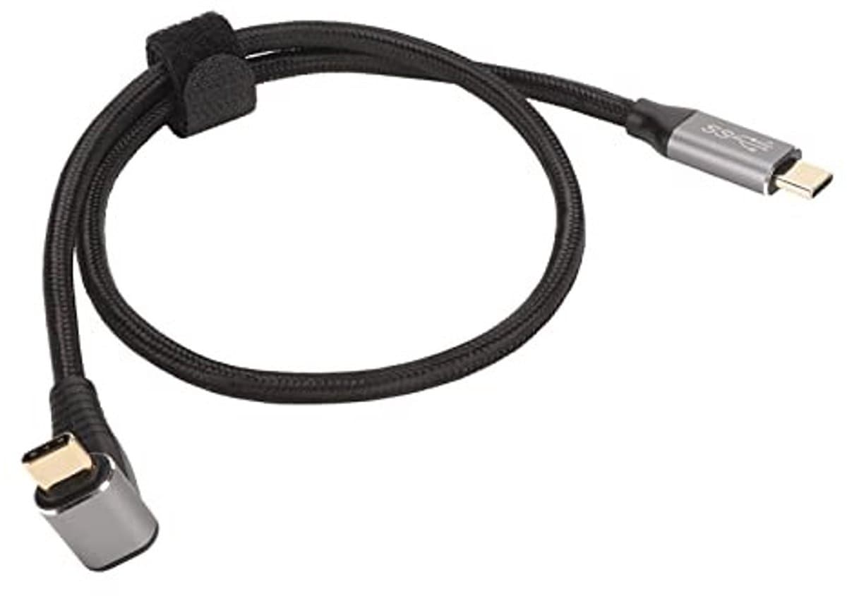 Dailygoody - 90 Graden USB C-kabel - Snelladen - L-vormig ontwerp - 50 cm - 4K 60 Hz ondersteuning - Ideaal voor Steam Deck en VR