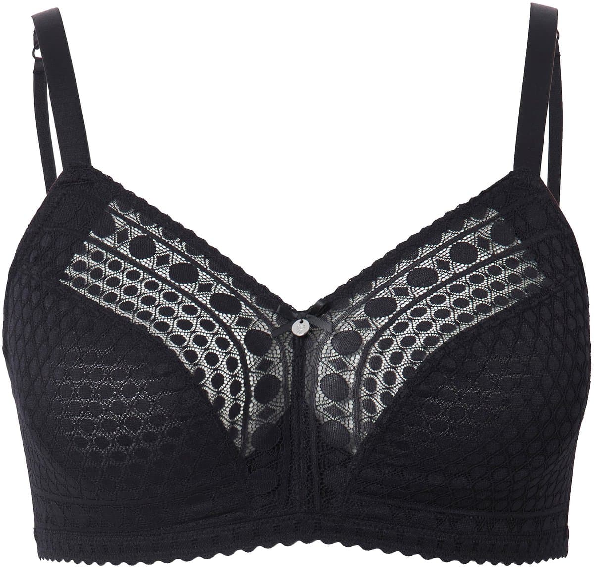 TruYou - Dames - TRUYOU bralette zonder beugels zachte cups kant - Zwart - Maat 100G