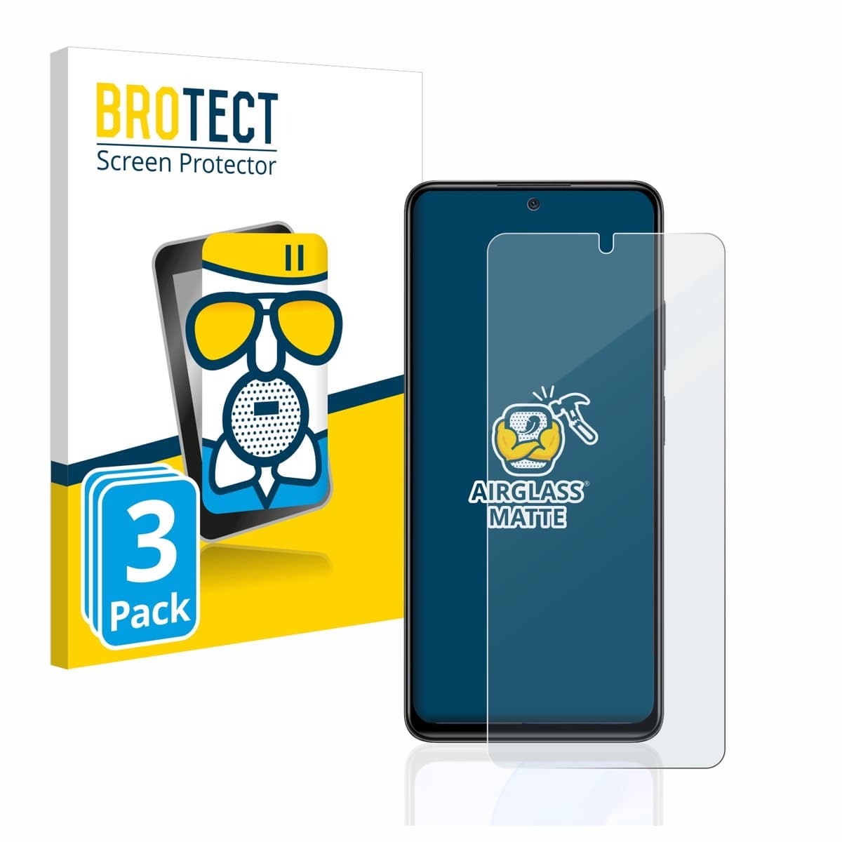BROTECT - Screenprotector voor Xiaomi Redmi Note 11 Pro 5G - Folie Beschermfolie Beschermglas matte 3 Stuks