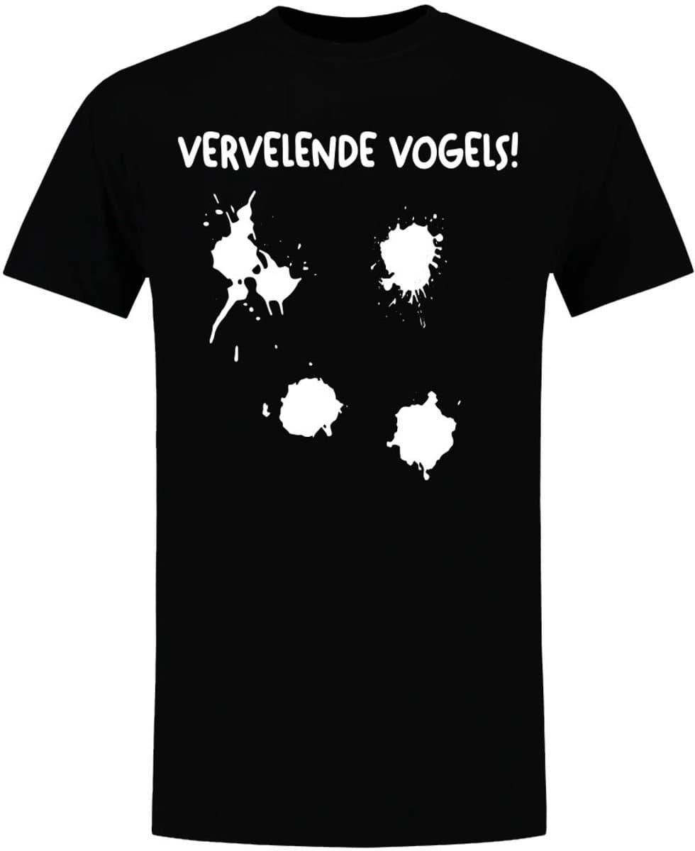 Vervelende Vogels Heren T-shirt - vogel - duif - schijt - poep - grappig - shirt