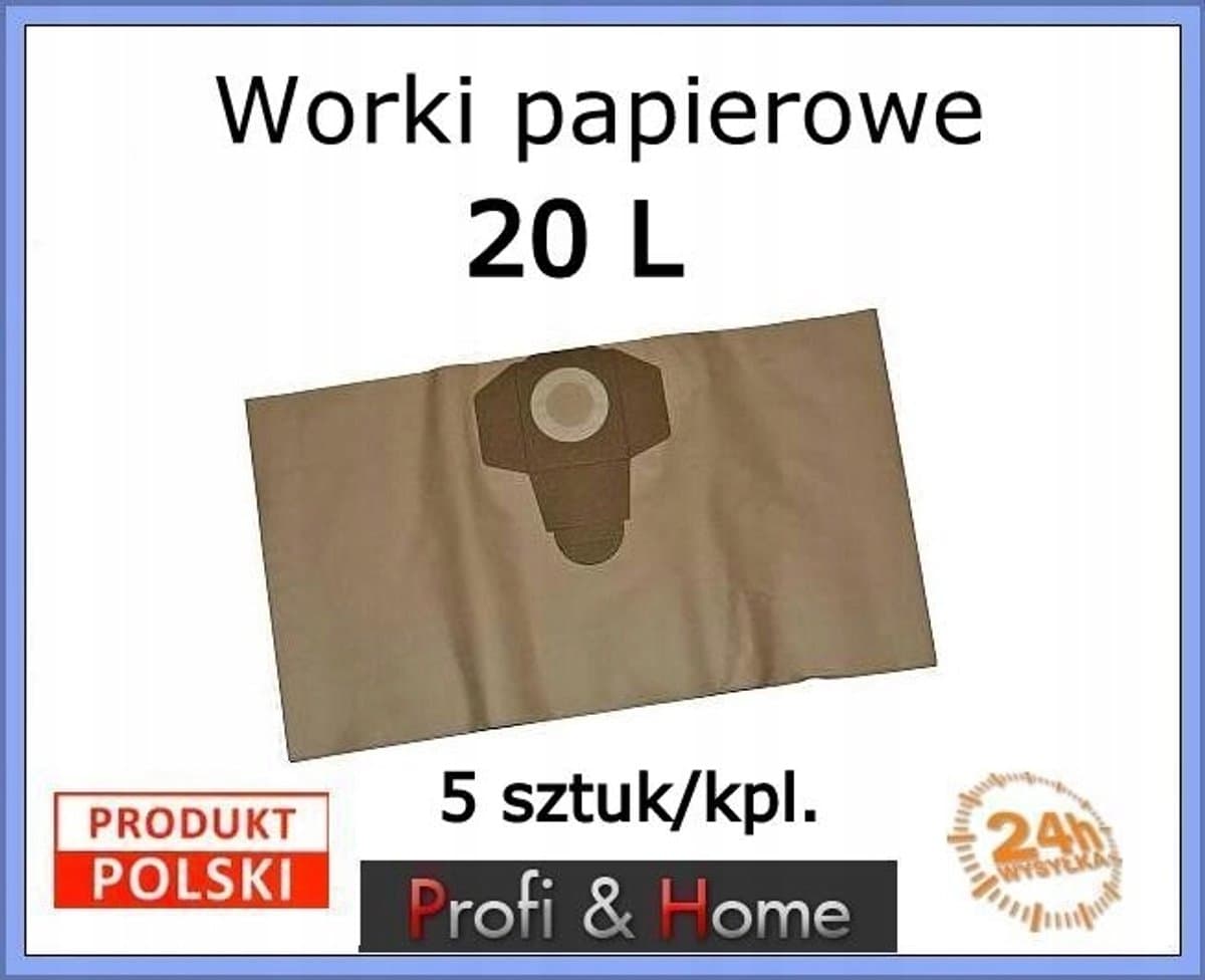 Papieren stofzuigerzakken Parkside PNTS 23 E 20L (5 stuks)