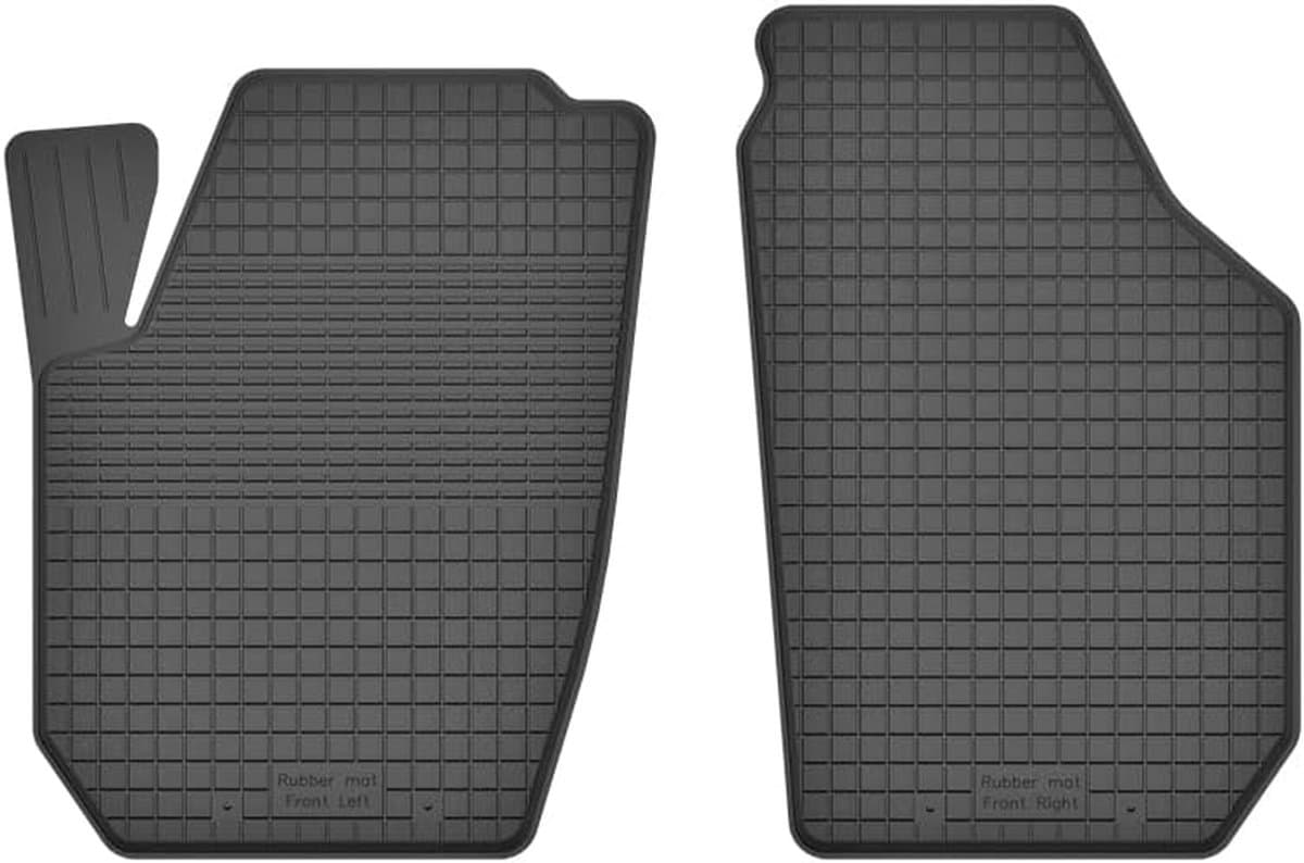 Automatten Rubber - Vloermatten Set - Auto Beschermen - Badkuip Vorm - 2 Delig - Zwart