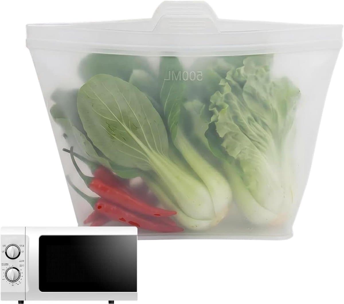 Diepvrieszakjes - Bewaarbakjes Voedsel - Voedsel Bewaren - Luchtdichte Ritssluiting - 500 ml - Transparant