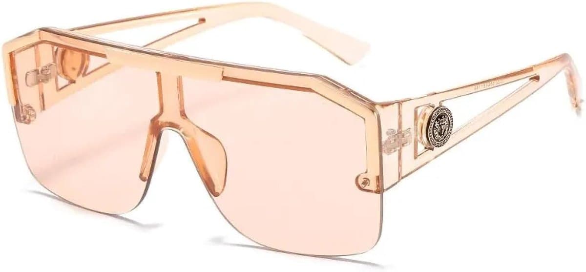 Oversized Zonnebril - Mode Bril - Buiten Activiteiten - Kleurverloop Lens - 145mm Breed - Gekleurd