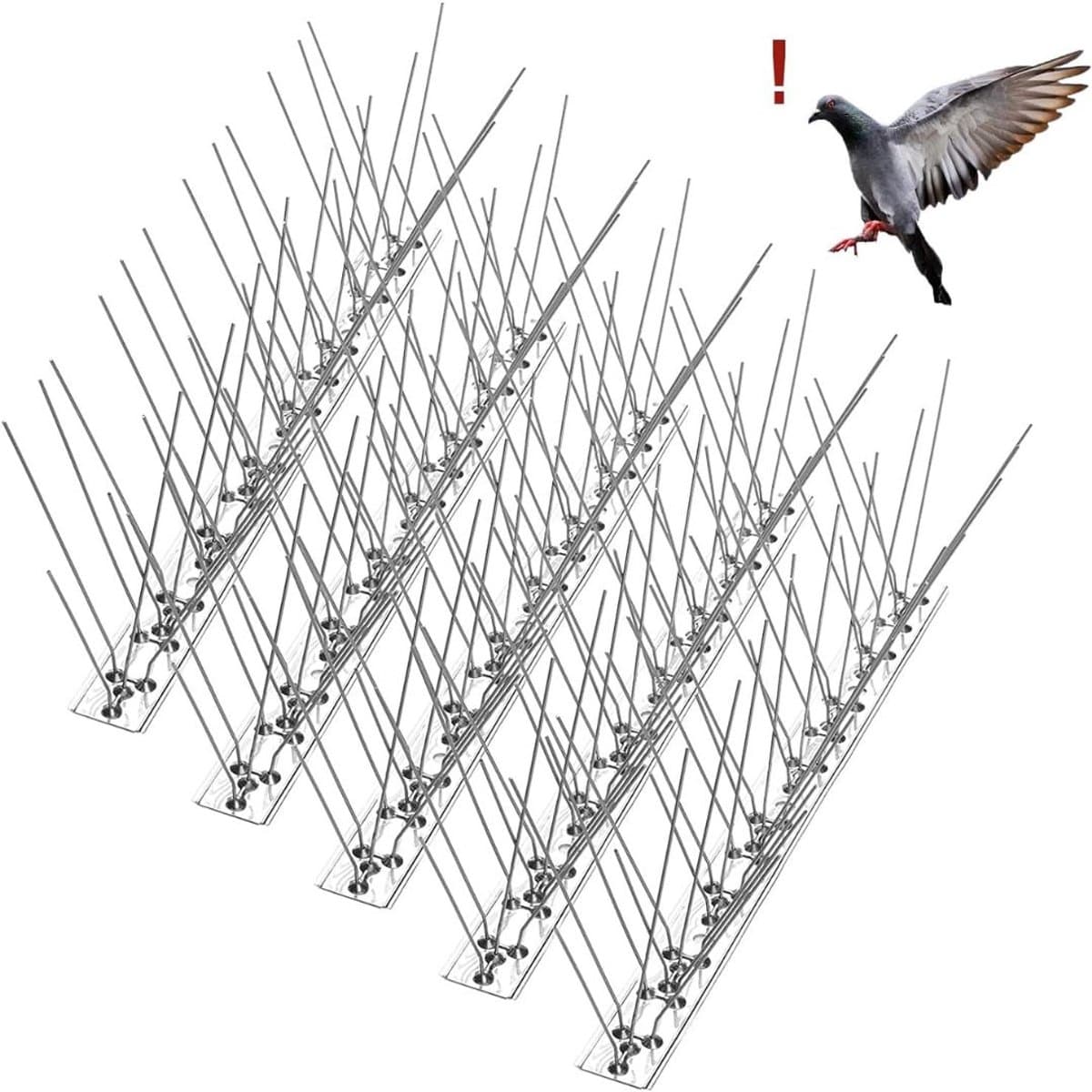 DnA® Duivenverjager - Duivenpinnen - Vogelpinnen - Zilver - 33cm x 11cm x 3cm