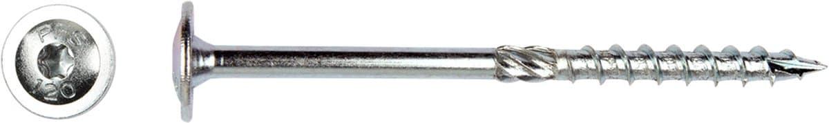 Flenskophoutschroef torx 8x380 Zn (50 stuks)