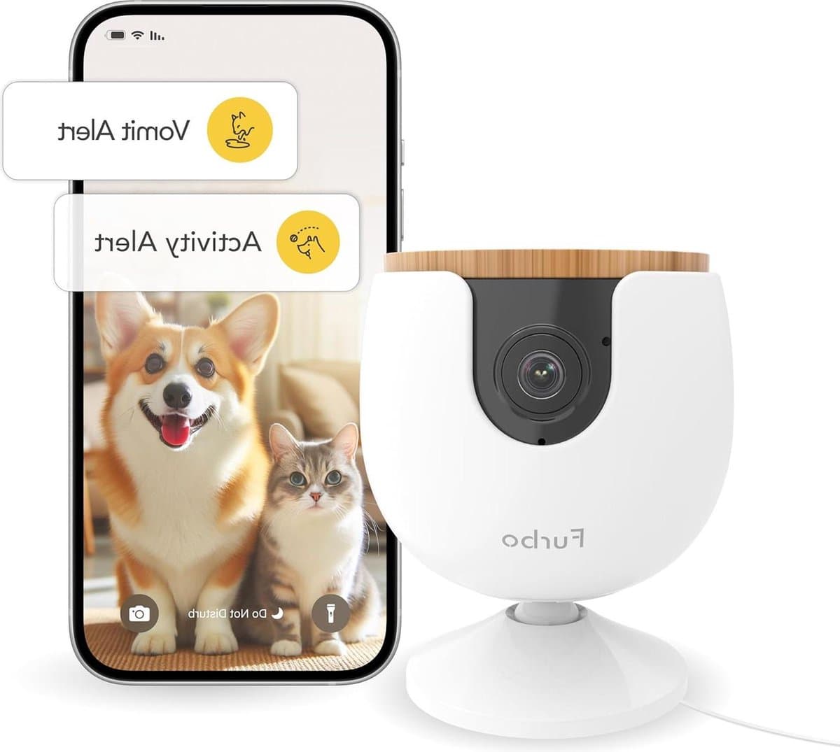 Spy Camera Mini Pet Camera Home Security Package with Phone App Colour Night Vision 2-Way Audio Barking Meowing Alerts - Pet Monitor for Dogs Cats Indoor Cam