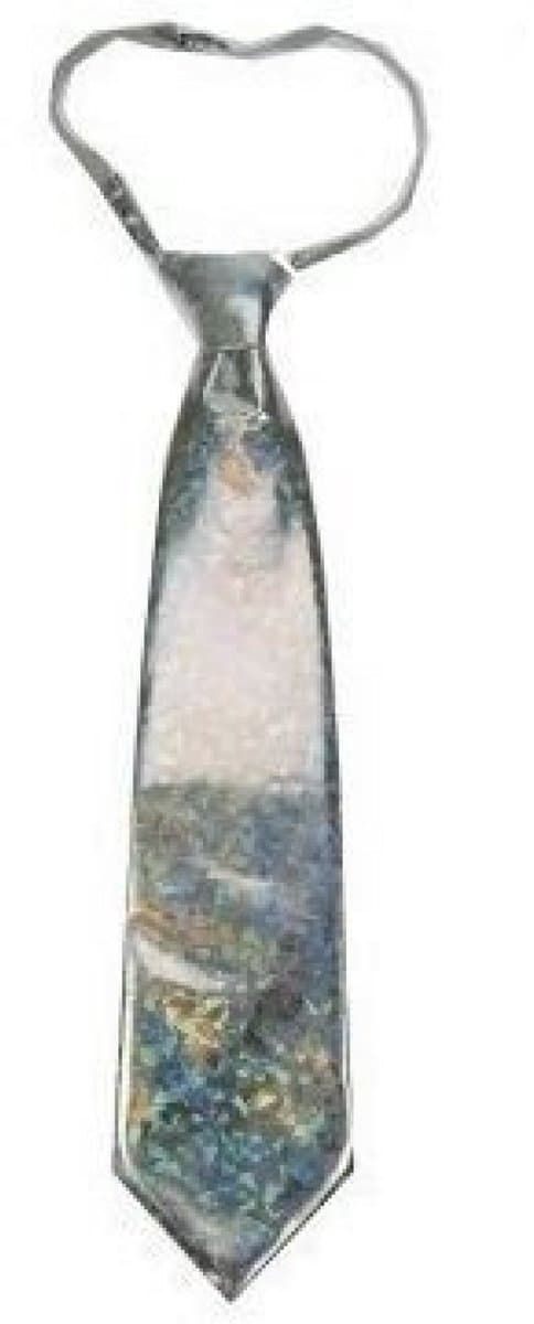 Stropdas hologram zilver