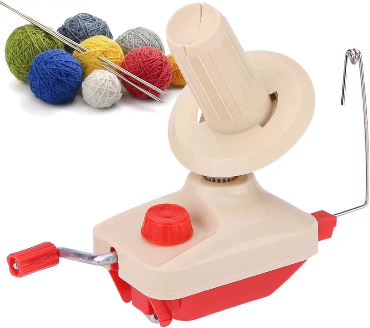 Yarn Ball Winder Handheld - Easy Setup - Knitting Yarn Ball Winder with Tabletop Clamp - Wool Fiber Thread Ball Winder Swift