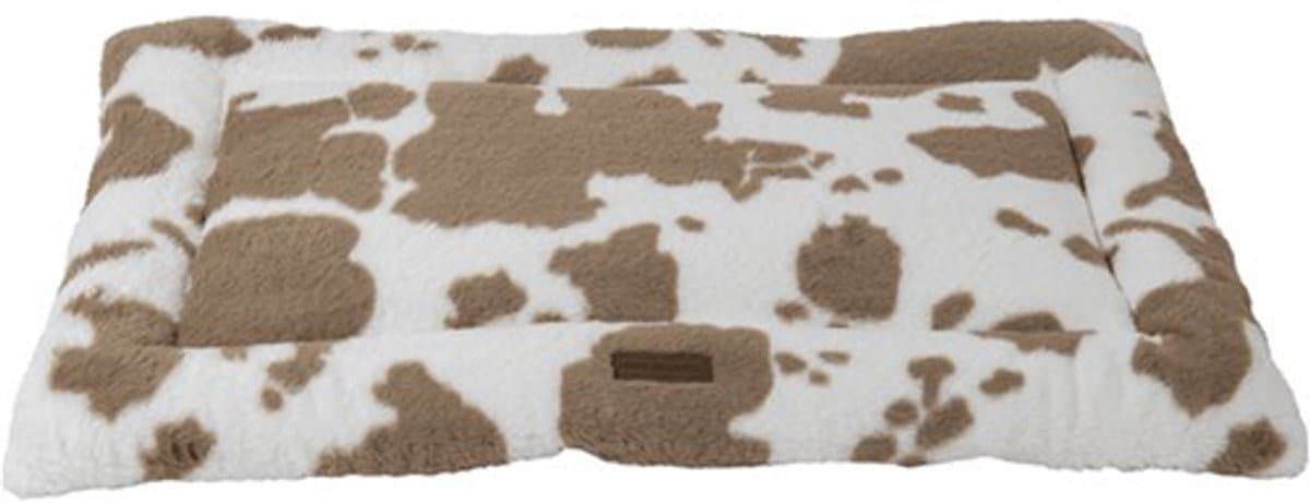 Animal Boulevard Ab10751 - Manden En Kussens - Hond - Ab Cow Plush Bench Kussen Wit/mokka-xxl 119x73cm - Maat: Xxl - 205204