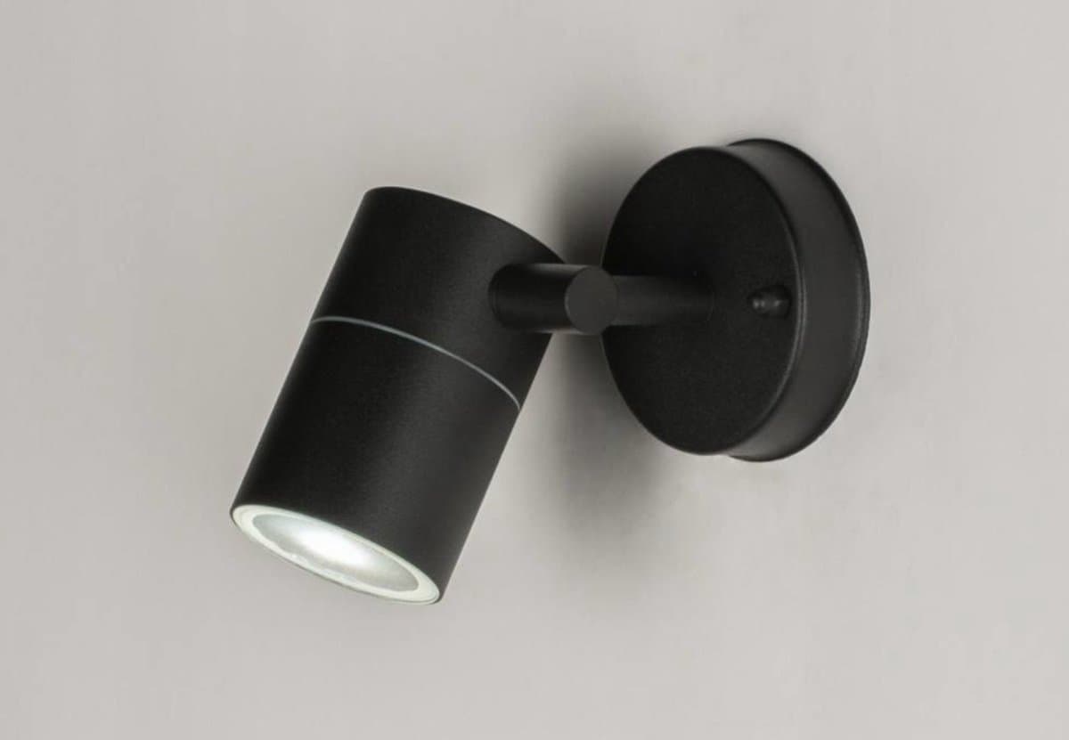 Lumidora Wandlamp 71570 - Voor buiten - LIVERPOOL - GU10 - Zwart - Metaal - Buitenlamp - Badkamerlamp - IP44