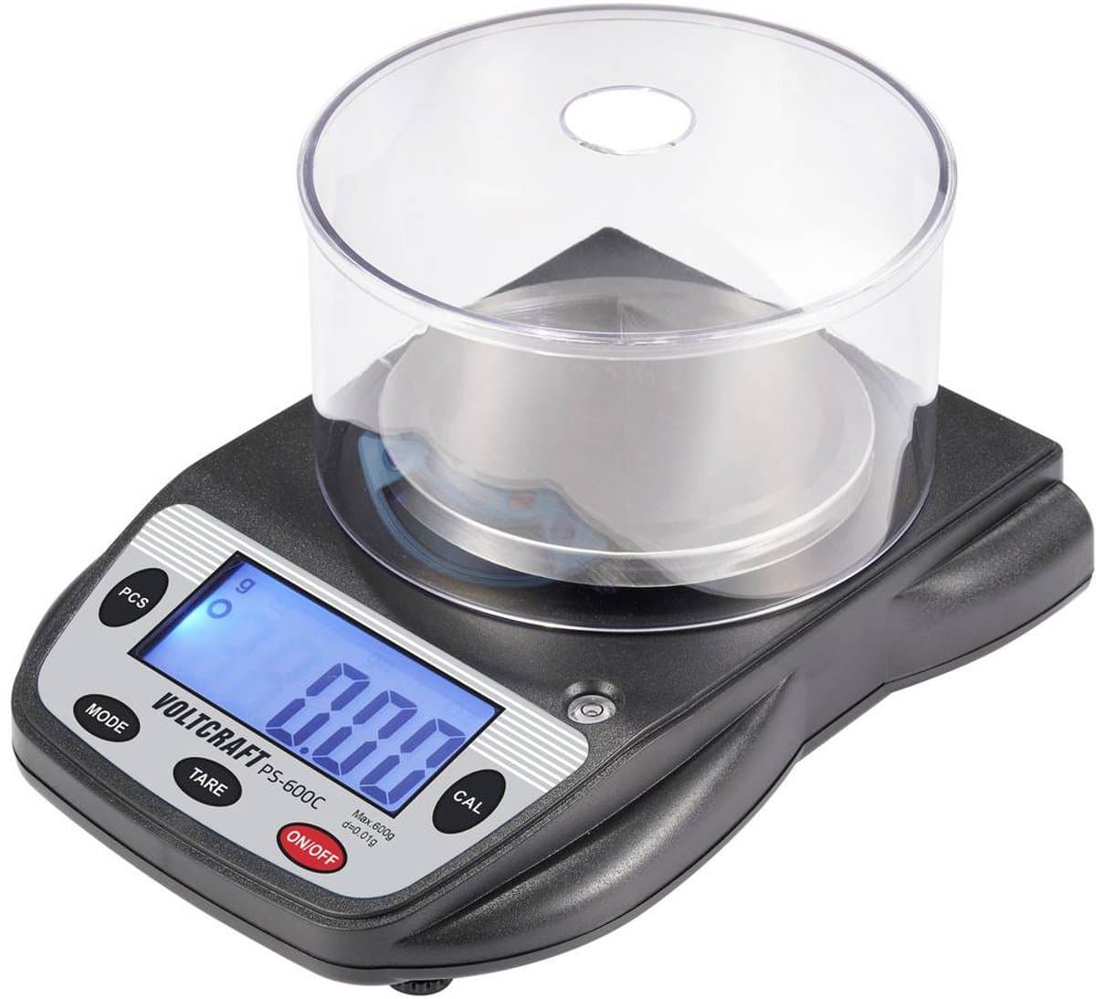 VOLTCRAFT PS-600C Precisie weegschaal Weegbereik (max.) 600 g Resolutie 0.01 g werkt op batterijen Zwart