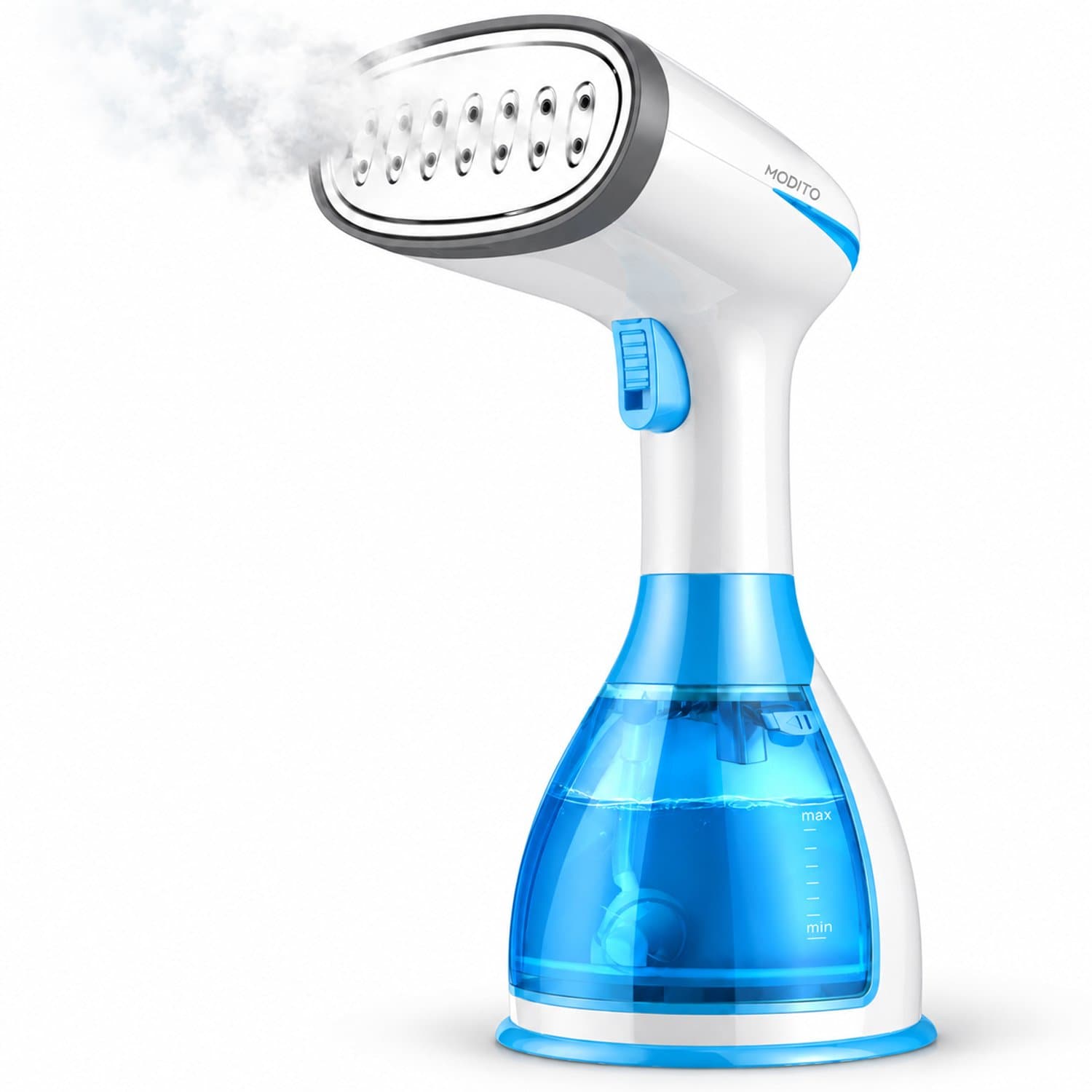 Modito Krachtige Kledingstomer - Handstomer - Stoomapparaat Kleding - Steamer - 2 Opzetstukken - 3 standen - 1500W