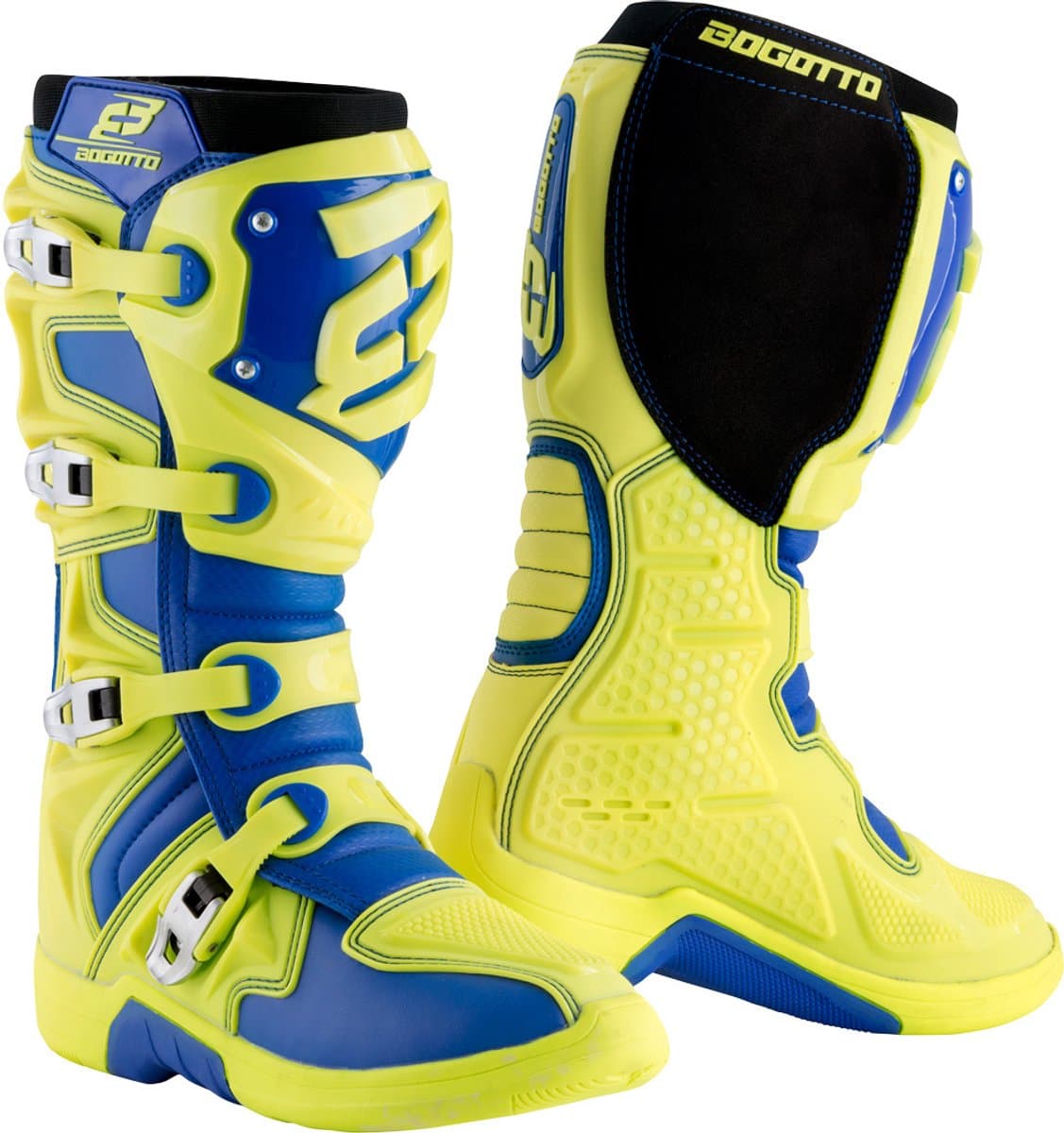 Bogotto MX-6 Blauw Geel Crosslaarzen - Laars