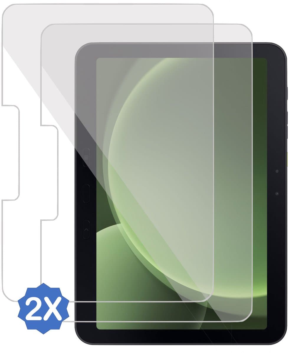 2x TechNow Screenprotector geschikt voor Samsung Galaxy Tab Active 5 Pro Screenprotector - Gehard Glas - Rounded - Proteqt+