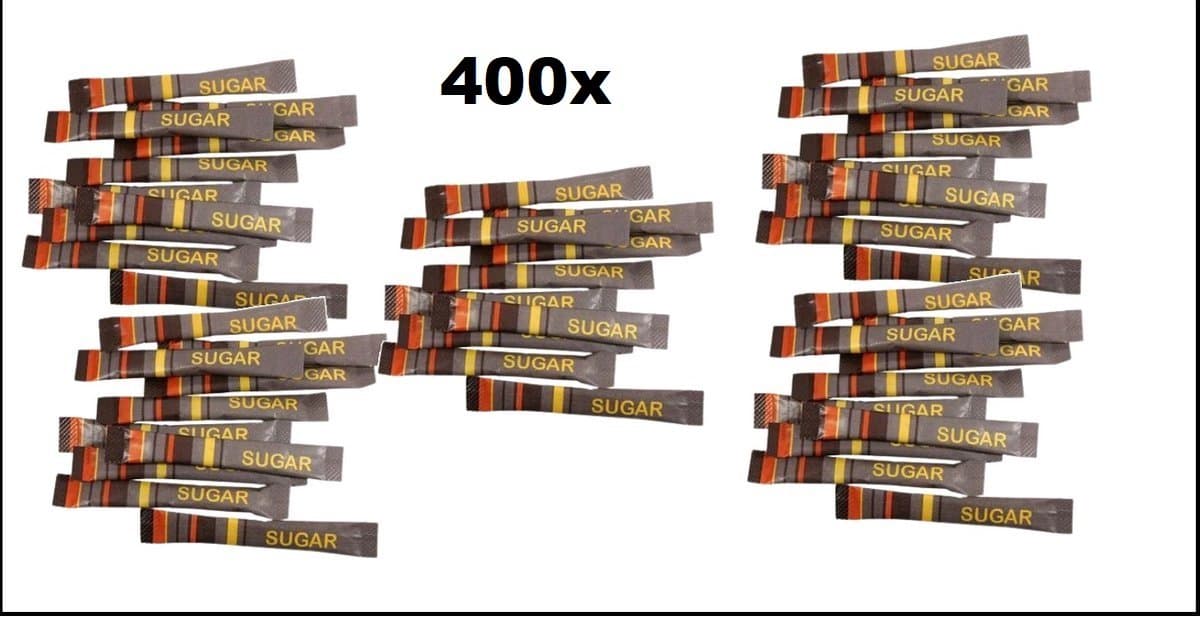 400x Suikerstick 4 gram - Festival feestje Koffie melk suiker thee melkpoeder suiker zakjes carnaval kantine thema feest
