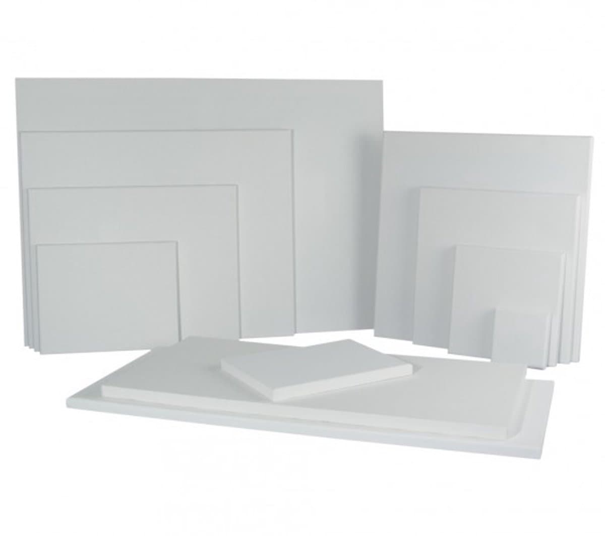 2x Handbespannen schildersdoeken 18 x 24 cm - Canvasdoeken 2 stuks