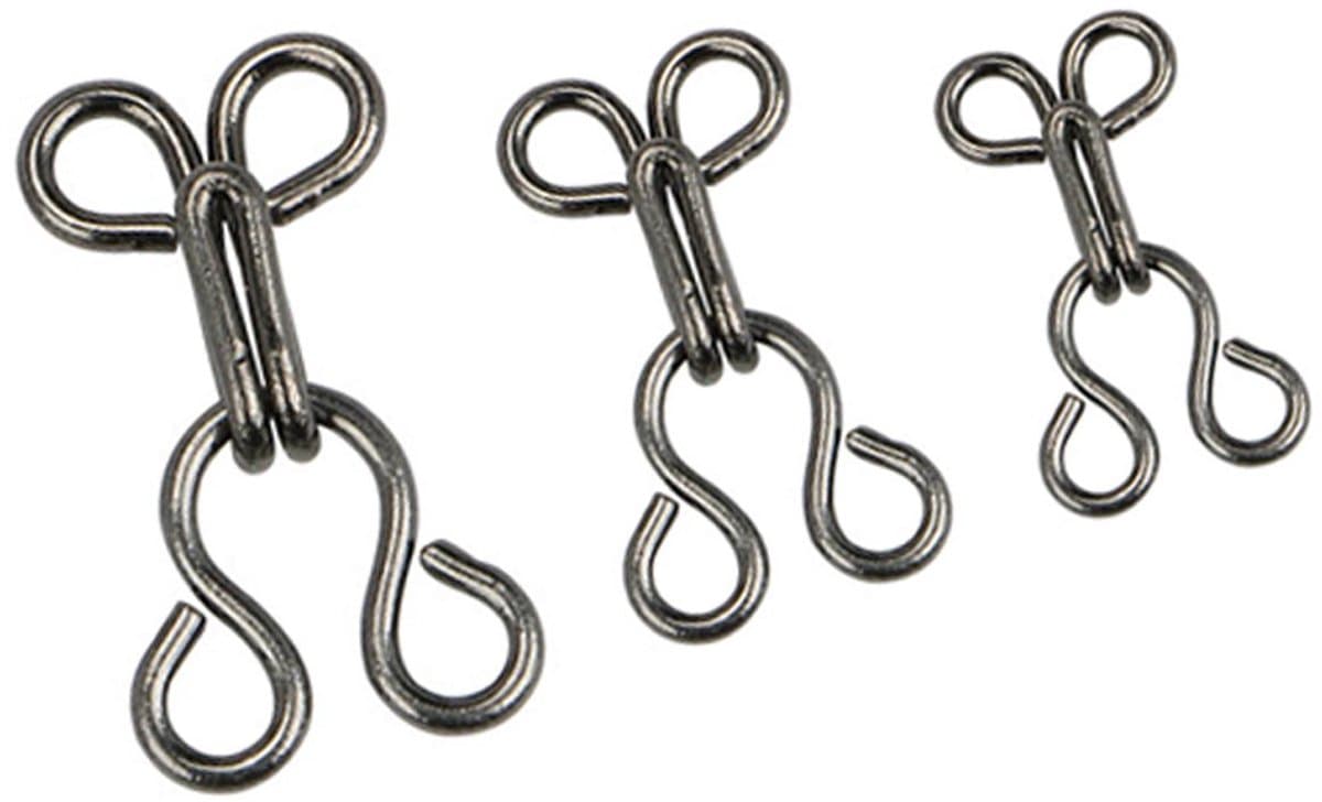 Elkuaie Naaihaken En Oogsluiting - Bh-haken Vervanging - Metaal Haken En Ogen Voor Kleding En Dessous - 72 Set - Zwart
