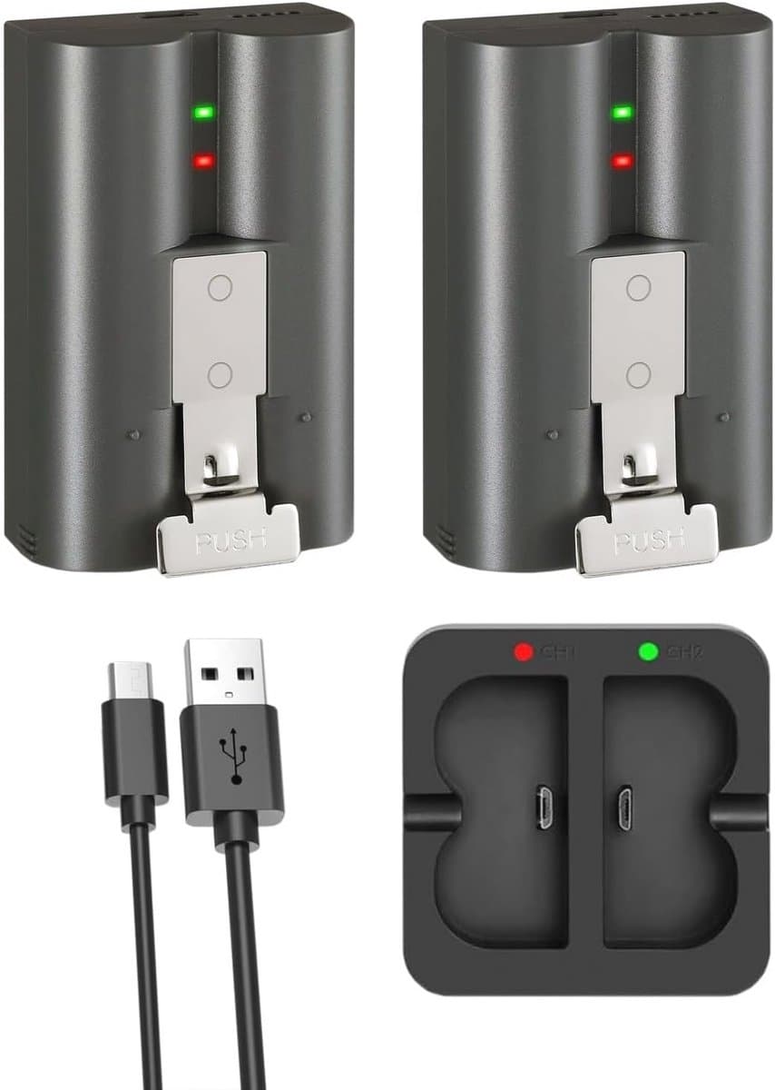 2 Stuks 6800 mAh Snelwissel Accupack voor Video Deurbellen en Camera's