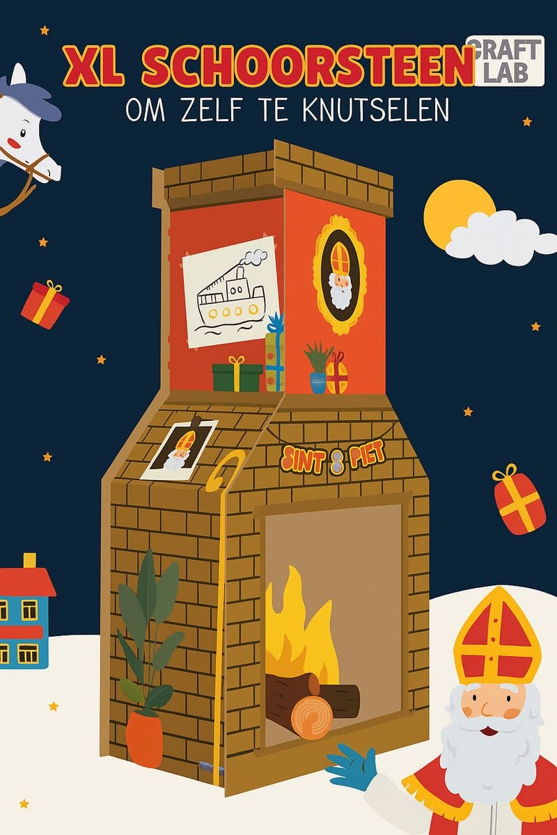 XL Schoorsteen om Zelf te Knutselen – Sinterklaas Decoratie