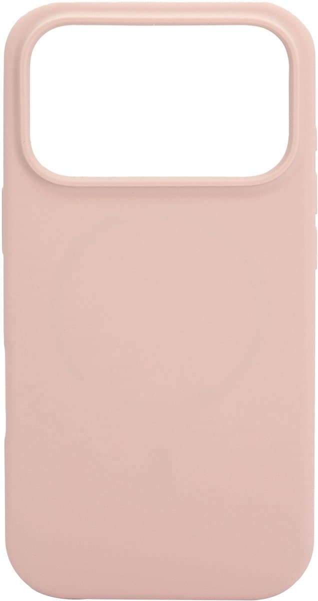 Trusmi CF33-100- iPhone 17 Pro siliconen hoes – Zand Roze kleur, Slim Fit Beschermcase incl. N52 MagSafe Magneet, Slank Design, Schokbestendig, Anti-Vingerafdruk en Krasbestendig