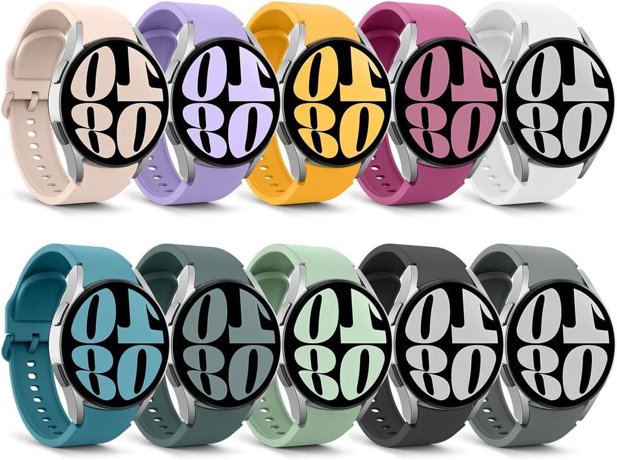 Siliconen armband voor smartwatch 40mm 44mm 45mm 46mm 47mm - meerkleurig, compatibel met diverse modellen.