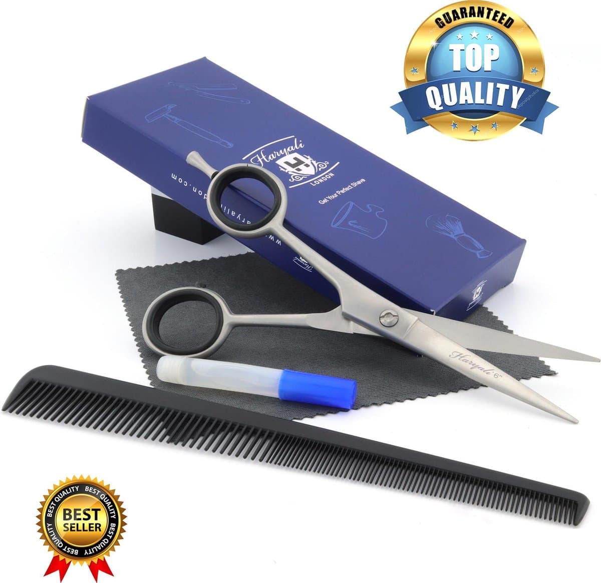 Professionele roestvrij staal 6 Inches Kappersschaar Linkshandige Knipschaar haar - Haar & Baard Schaar voor dik haar (Barber Scissor)