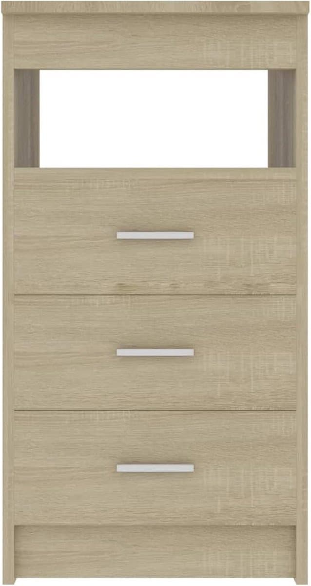 Dressoir met 3 Lades Sonoma Eiken - Compacte Commode voor Woon- of Slaapkamer