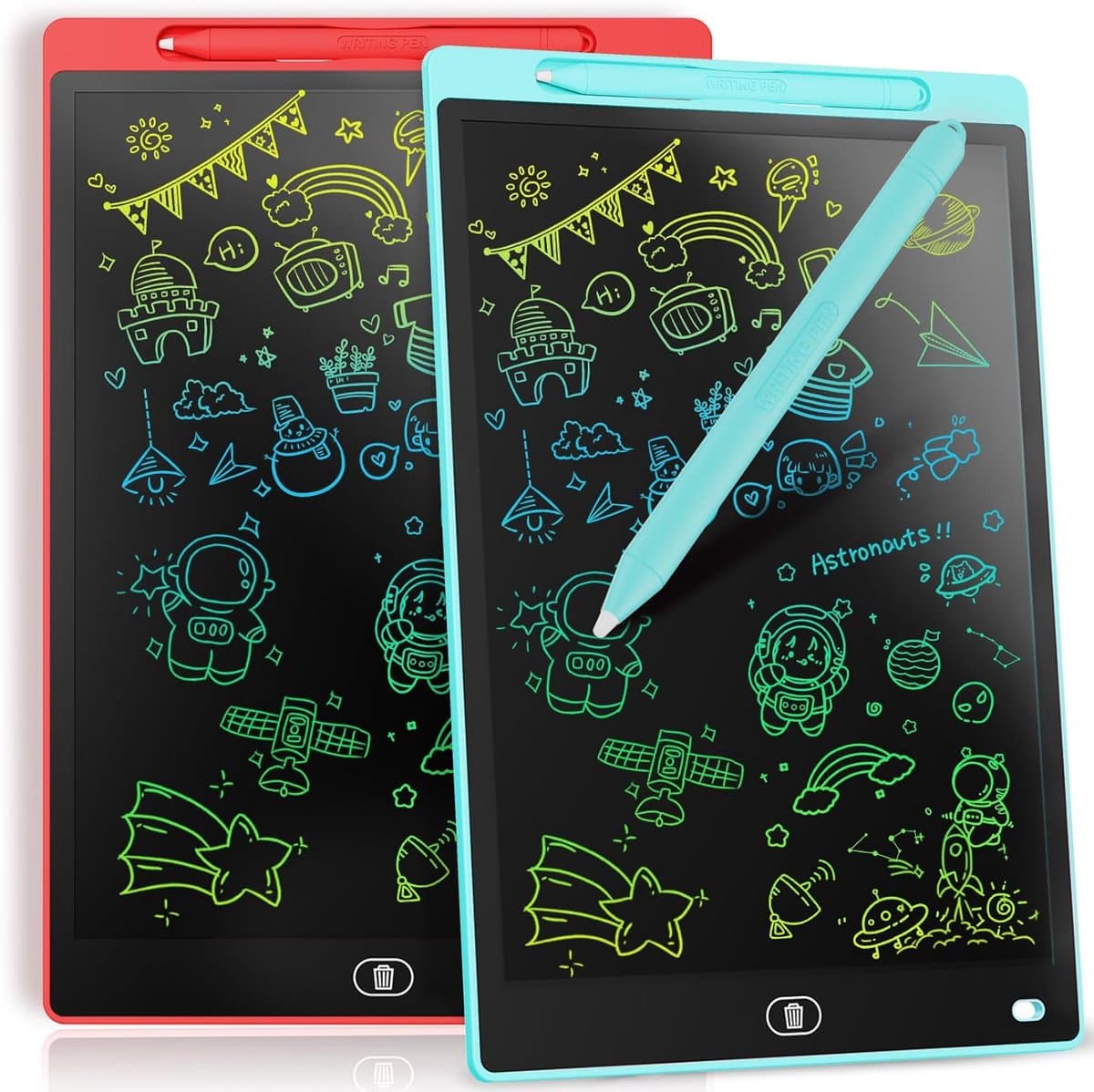 2x Groot 12 Inch Kleuren LCD Schrijftablet voor Kinderen - Elektronisch Tekenbord