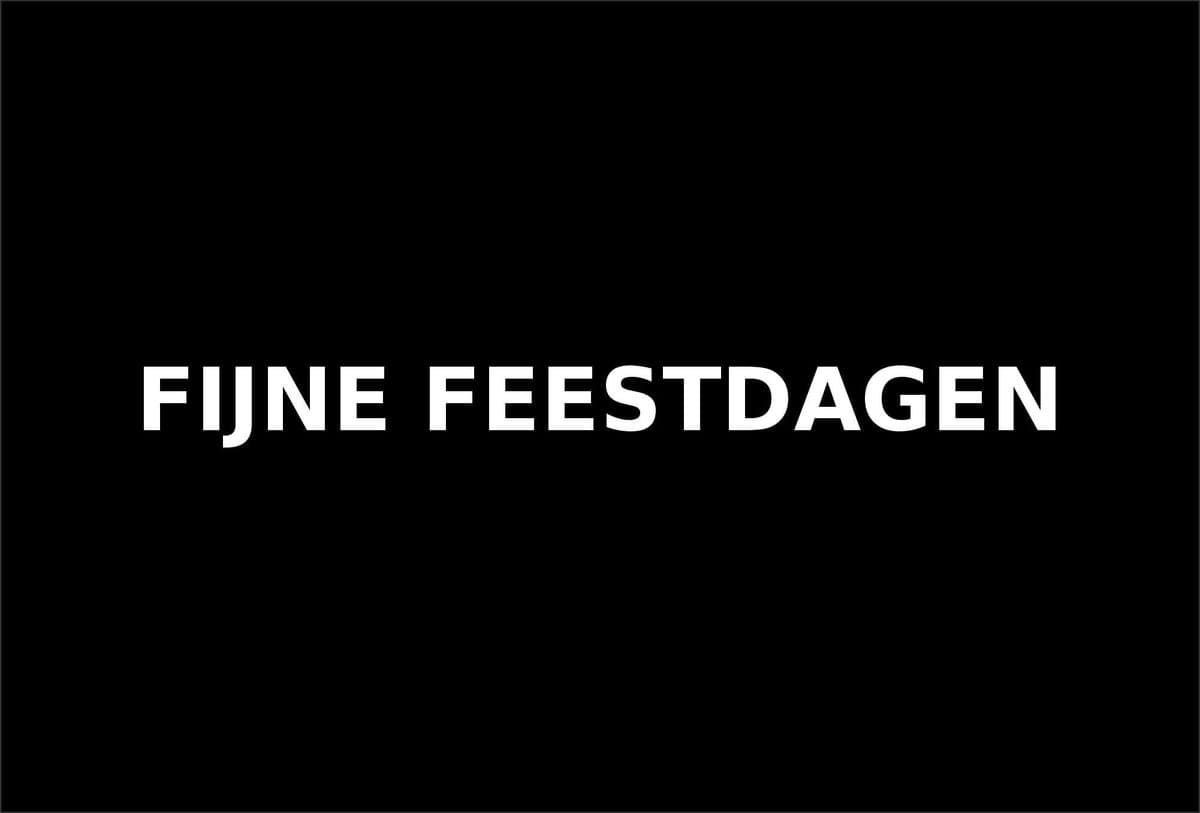 Deurmat Fijne Feestdagen - Zwart - 60 x 40 cm - Deurmat Binnen - Droogloopmat - Deurmat met Tekst - Schoonloopmat - Grappige Deurmat