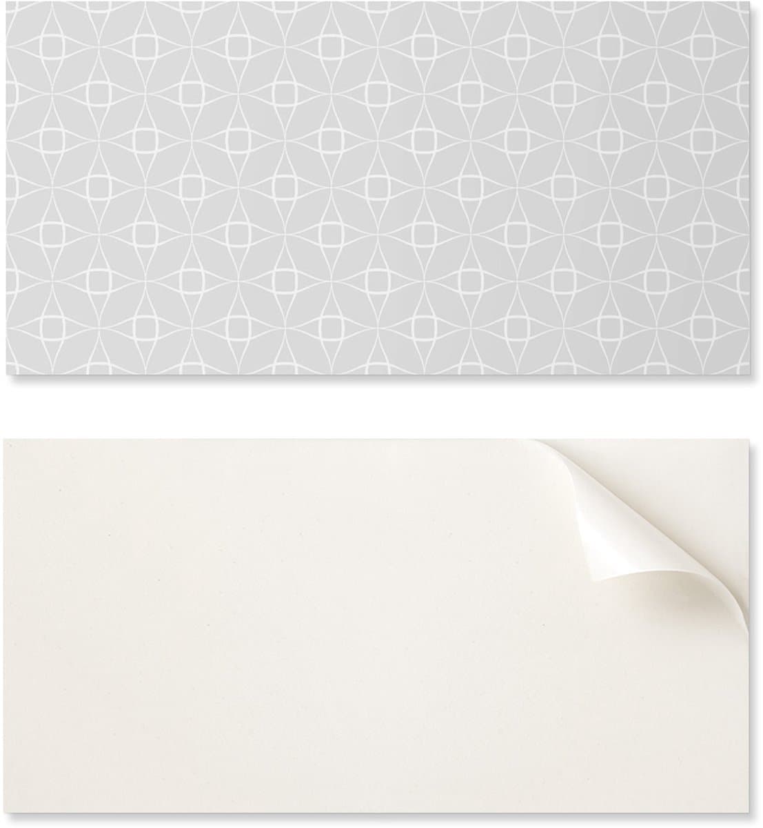 Zelfklevend vinyl woondecoratie-element 120x60 cm met geometrisch rasterpatroon