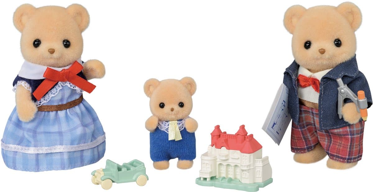 Sylvanian Families 5851 Familie Biscuit beer- extra fluffy zacht