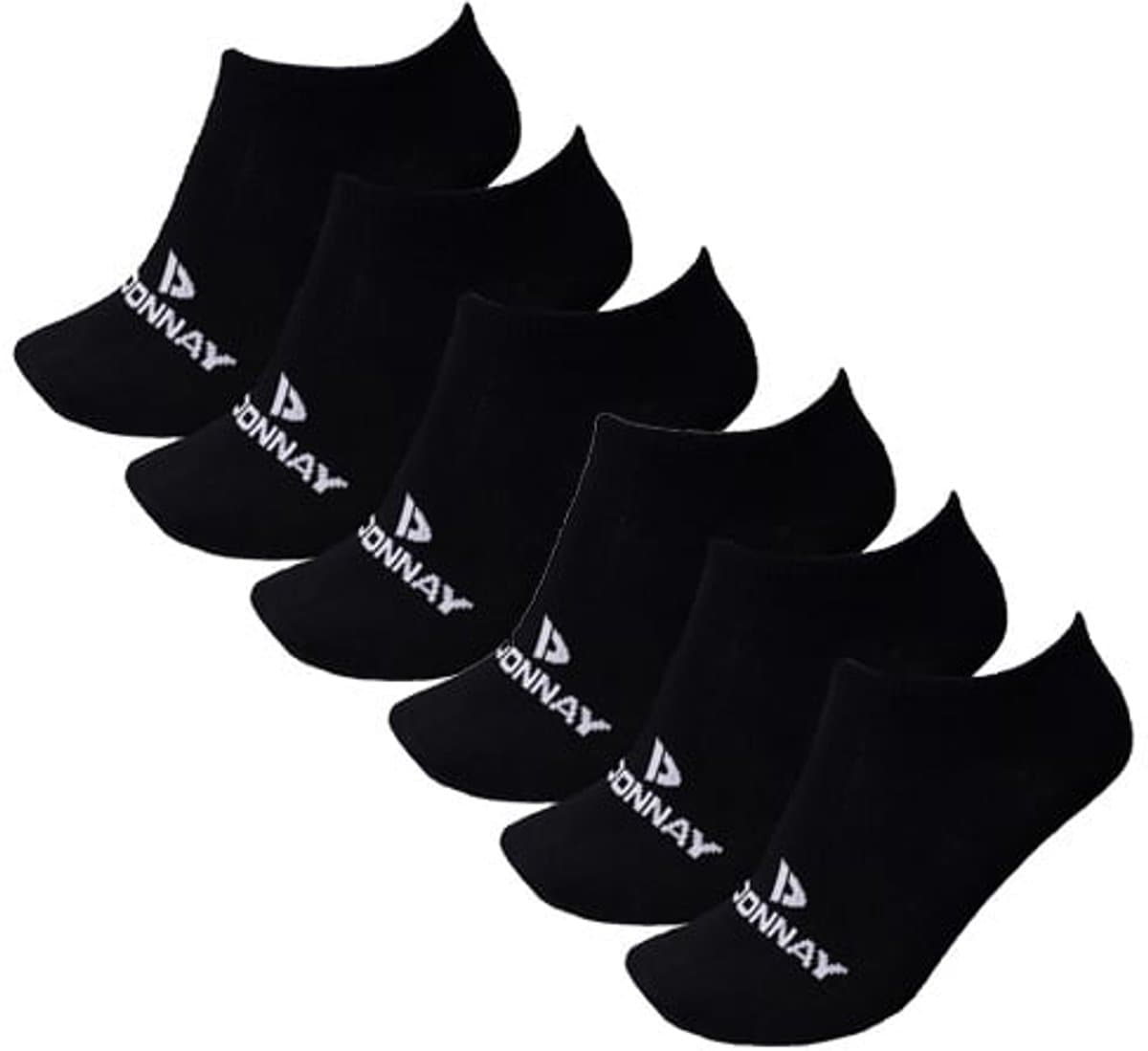 6-Pack Donnay Sneakersokken - Black (020) - maat 47-50