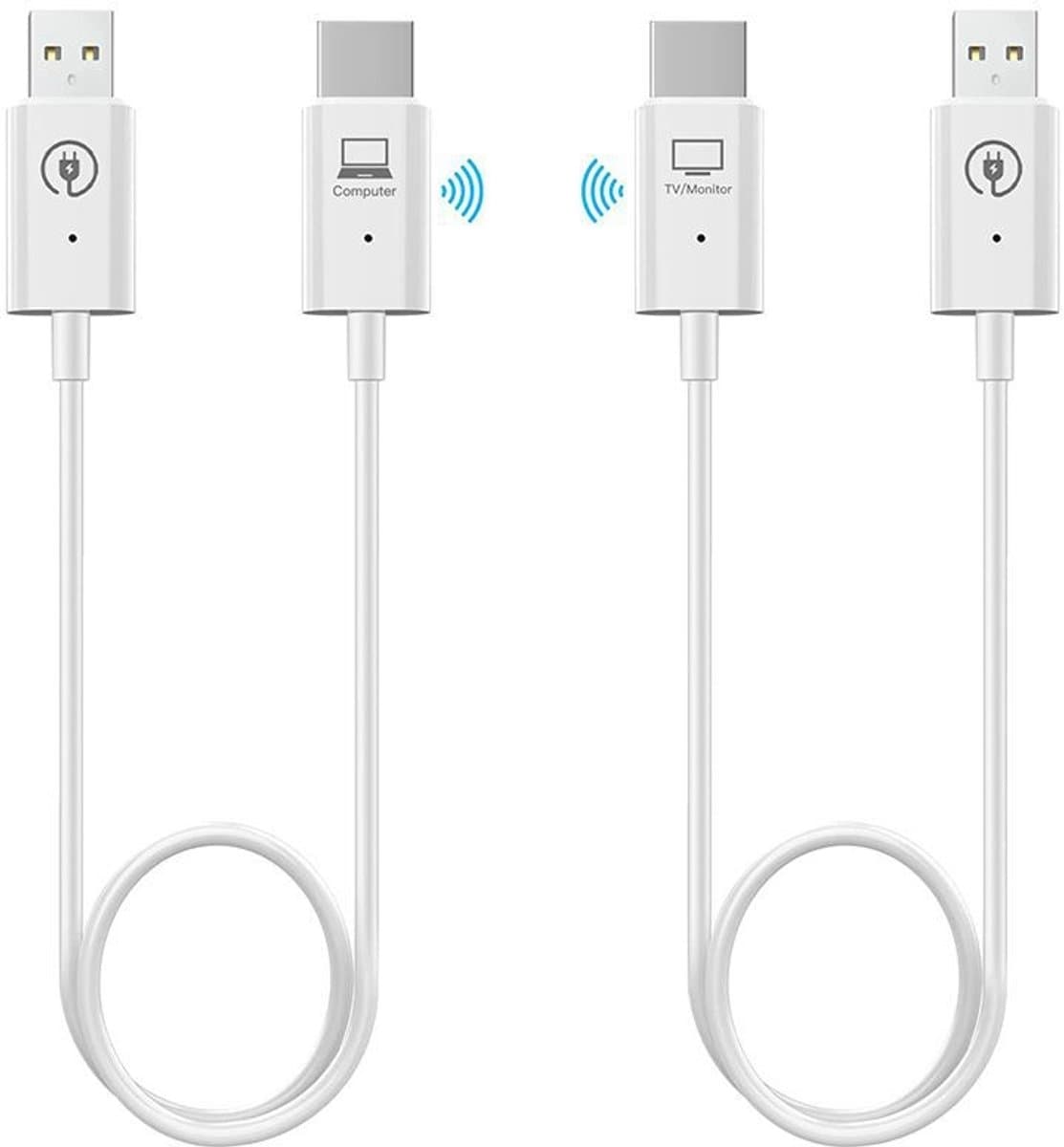 Draadloze HDMI Zender en Ontvanger Set - 1080P/60fps - 50 meter bereik - voor Laptop, PC en Projector - wit