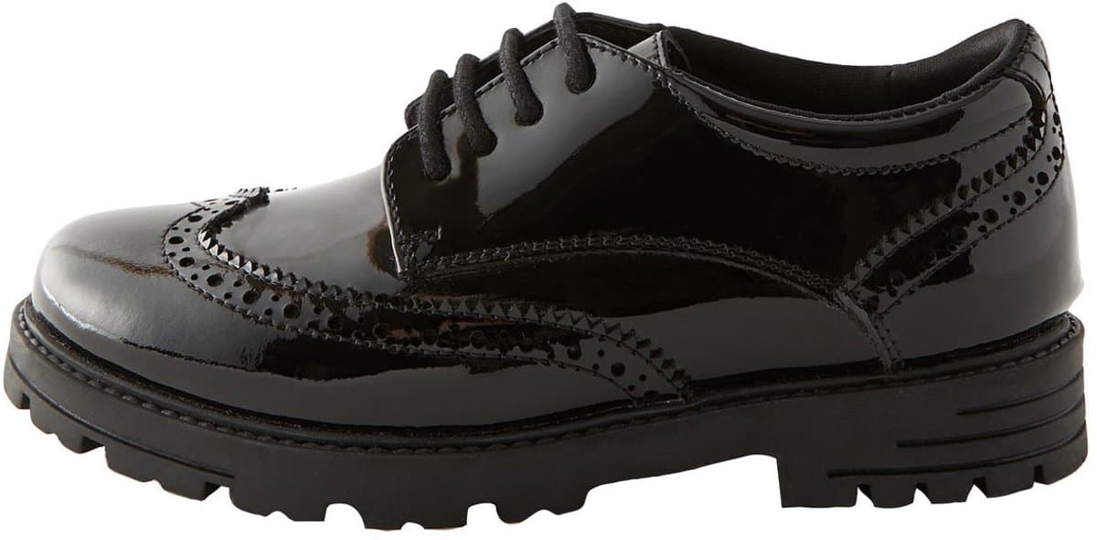 Next Leren brogues voor school met grove vetersluiting en brede pasvorm (G)