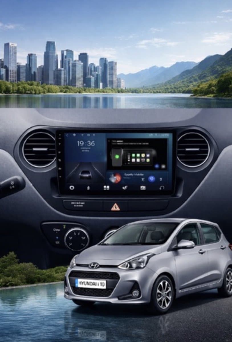 ADIVOX T4 9 inch geschikt voor Hyundai i10 2014-2020 Android 15 CarPlay/Auto/Wifi/DSP/5G/QLED/DAB+