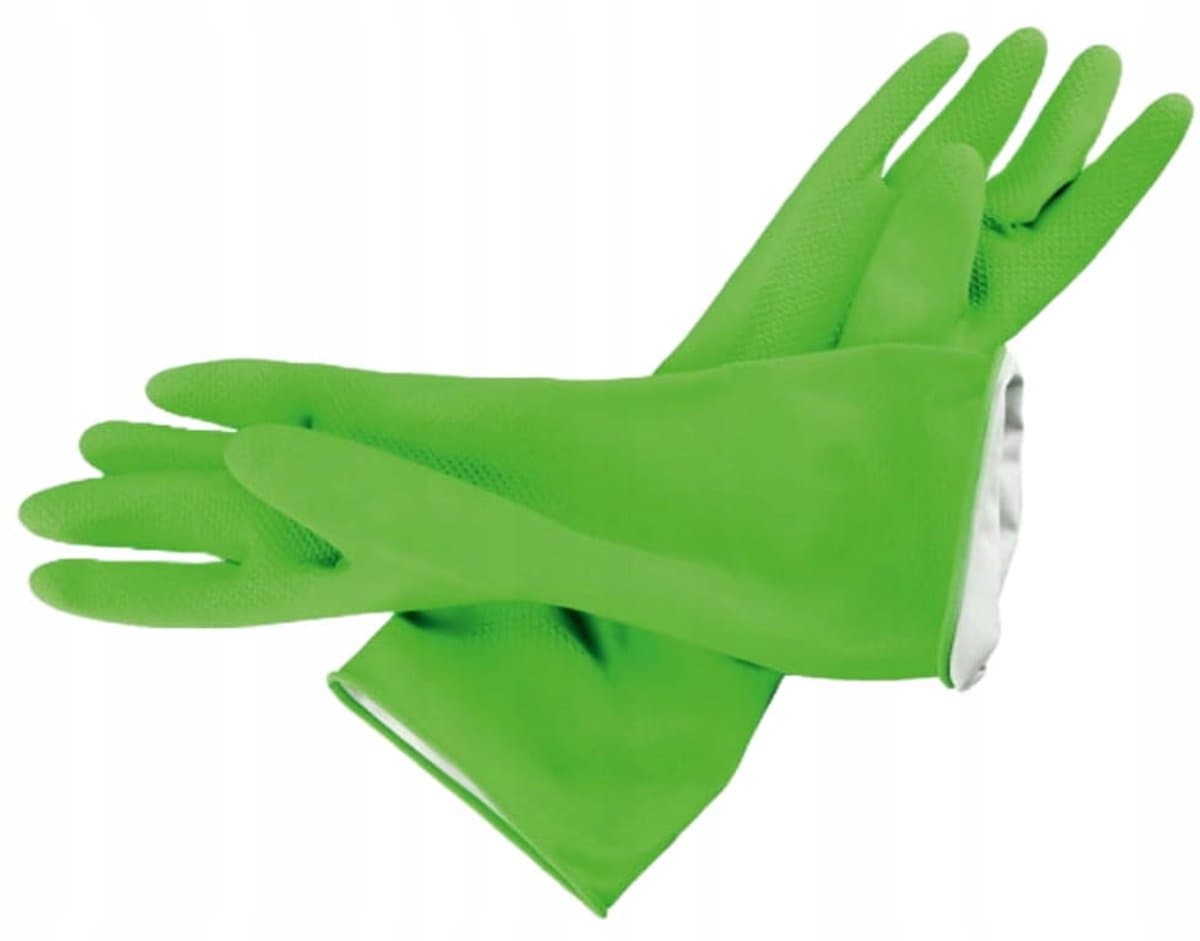 Ravi - Herbruikbare Aloë Vera Latex Schoonmaakhandschoenen - Maat M - Groene Kleur