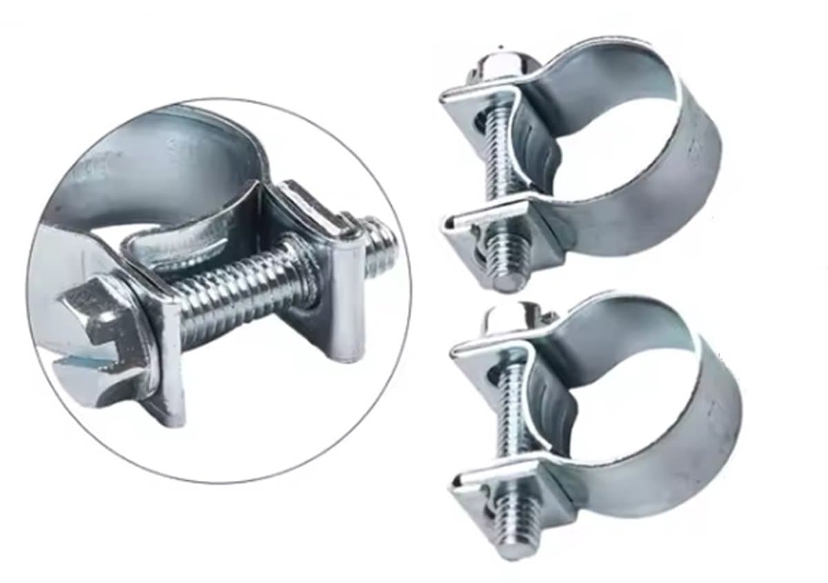 Slangenklemmen 10-12 mm – 2 Stuks – Verzinkt Staal – Voor Tuinslang, Afvoerslang en Slangverbindingen - Slangenklem