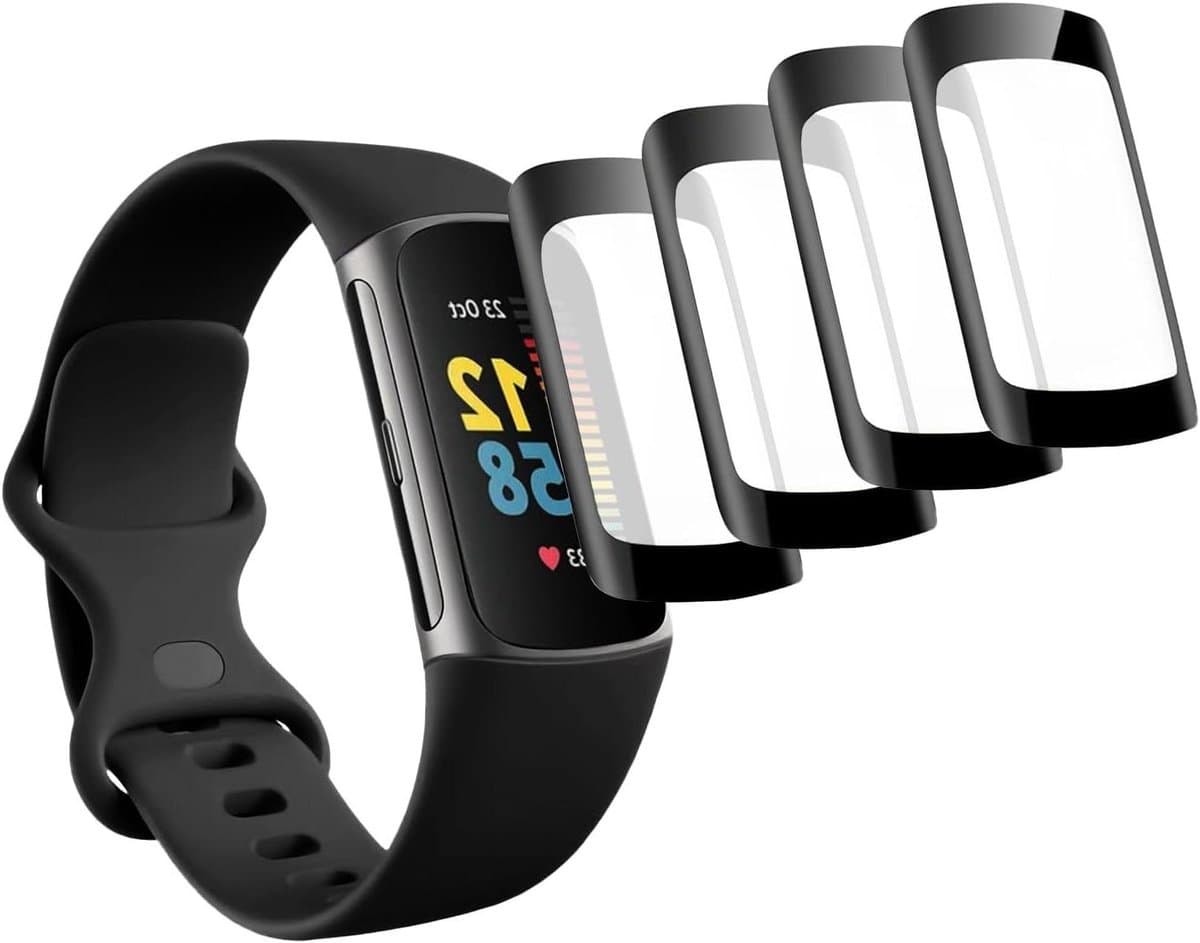 Allecto Plus - Schermbeschermers Fitbit Charge 6 Smartwatch - 4 stuks - TPU - Anti-kras - 3D Gebogen - Volledige Dekking