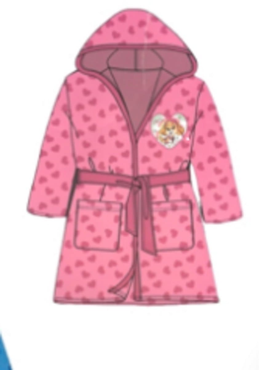 Kinderbadjas Paw Patrolmeisjes badjas roze maat122/128